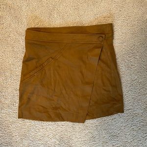 Faux suede mini skirt